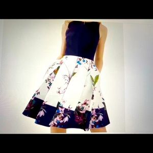 Ted Baker Jamboree Blue & Floral skater dress